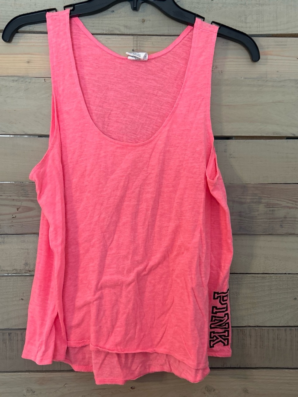 PINK Victoria's Secret Neon Pink Scoop Neck Tank